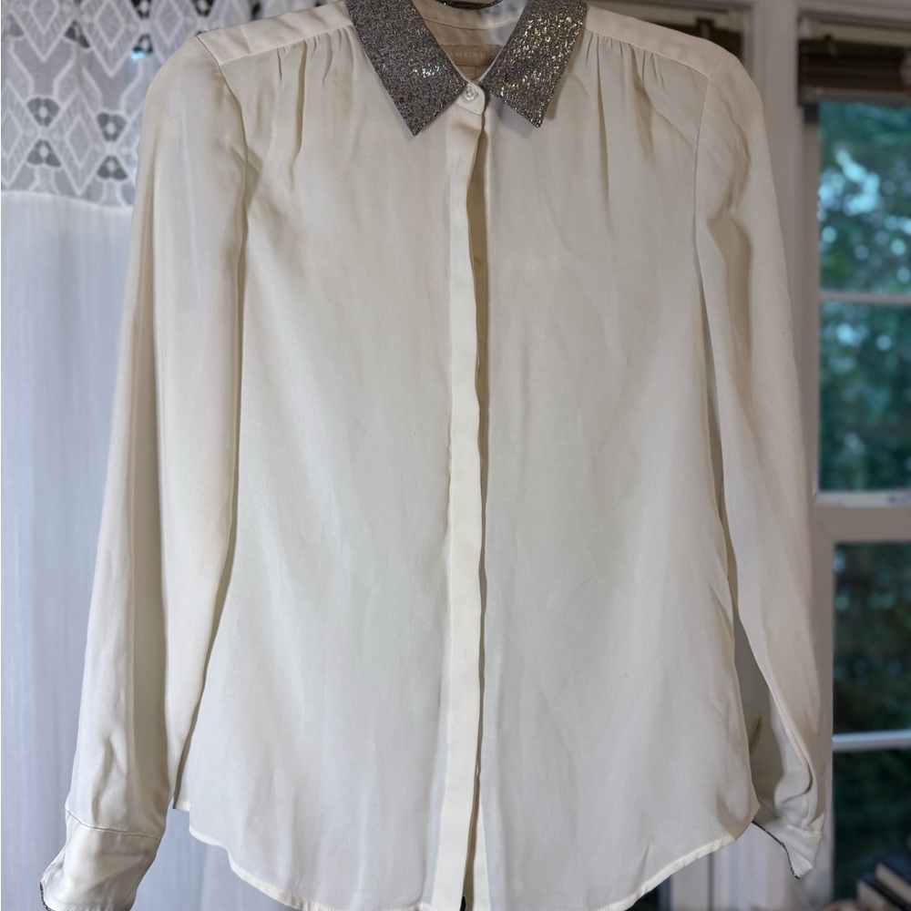 Banana Republic Sparkle Collar Blouse - XS